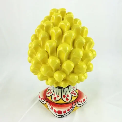 Pigna Gialla con Base Decorata 20 CM