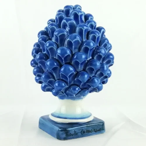 Pigna Blu con Base Decorata 20 CM
